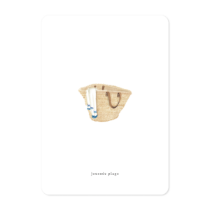 Carte illustrée à l’aquarelle inspiration bord de mer Bretagne