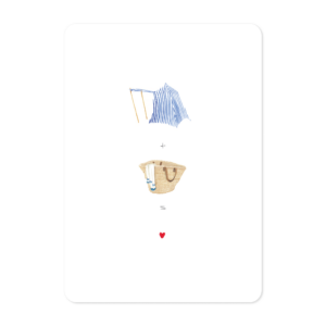 Carte illustrée à l’aquarelle inspiration bord de mer Bretagne