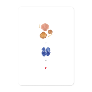 Carte illustrée à l’aquarelle inspiration bord de mer Bretagne