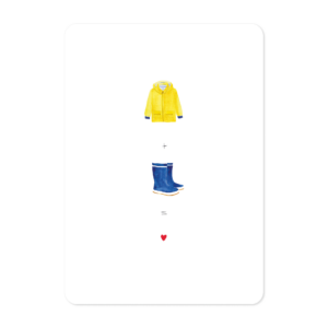 Carte illustrée à l’aquarelle inspiration bord de mer Bretagne