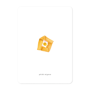 Carte illustrée à l’aquarelle gourmandises bretonnes et spécialités locales