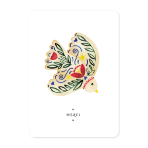 Carte addition illustrée à l’aquarelle ambiance douce et poétique