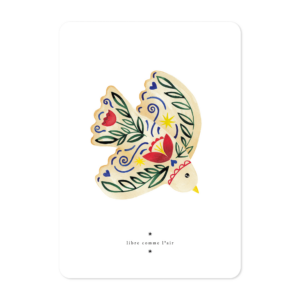 Carte addition illustrée à l’aquarelle ambiance douce et poétique