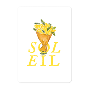 Carte postale illustrée inspiration nature et florale