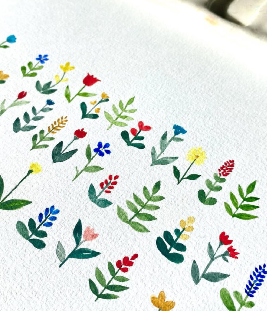 Faire-part de mariage aquarelle composition floral